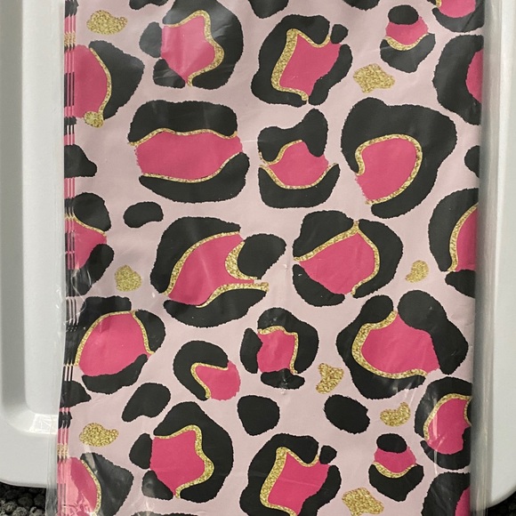 Other - Pink and Black Leopard Print 10x13 Poly mailers